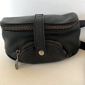 MALIBU SKYE Black Vegan Leather Crossbody Bag